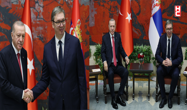 Cumhurbaşkanı Erdoğan, Belgrad'da Sırbistan Cumhurbaşkanı Vucic ile görüştü