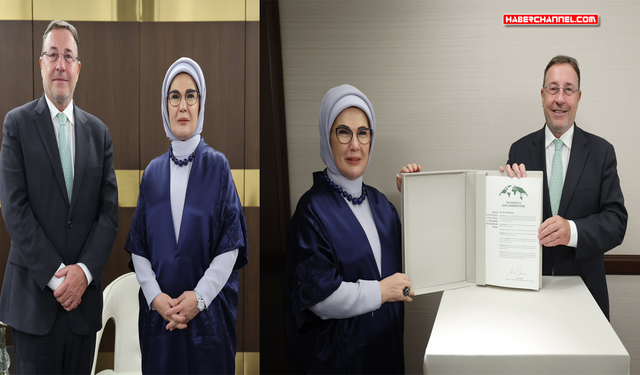 Emine Erdoğan, BM Kalkınma Programı İcra Direktörü Achim Steiner ile görüştü