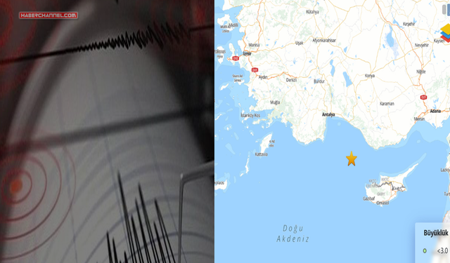 AFAD: Antalya açıklarında Akdeniz'de 4.8 büyüklüğünde deprem meydana geldi...