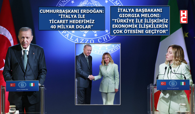 Cumhurbaşkanı Erdoğan, İtalya Başbakanı Meloni ile ortak basın toplantısı yaptı