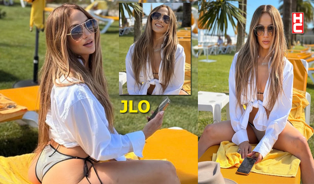Jennifer Lopez Pontevedra’da bikinili pozlarıyla büyüledi
