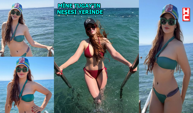 Mine Tugay bikinili pozlarıyla göz doldurdu
