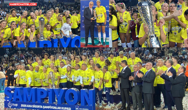 Fenerbahçe Medicana şampiyonluk kupasını aldı...