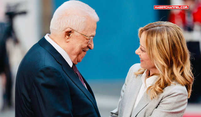 Filistin Devlet Başkanı Abbas, İtalya Başbakanı Giorgia Meloni ile görüştü