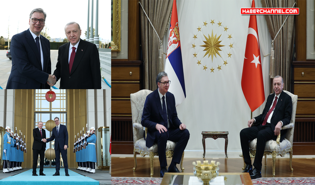 Cumhurbaşkanı Erdoğan, Sırbistan Cumhurbaşkanı Aleksandar Vucic'i resmi törenle karşıladı