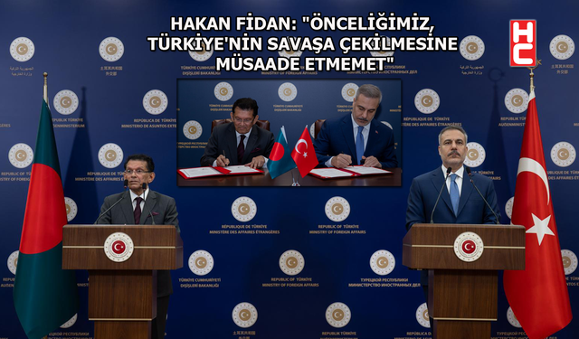 Bakan Hakan Fidan, Bangladeşli mevkidaşı Khalilur Rahman ile ortak basın toplantısında konuştu
