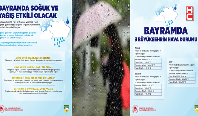 Bayramda soğuk ve yağışlı hava etkili olacak