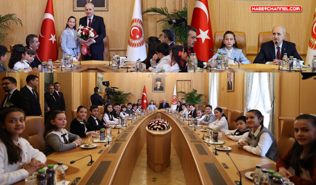 TBMM Başkanı Numan Kurtulmuş, koltuğunu 6'ncı sınıf öğrencisi İnci'ye devretti