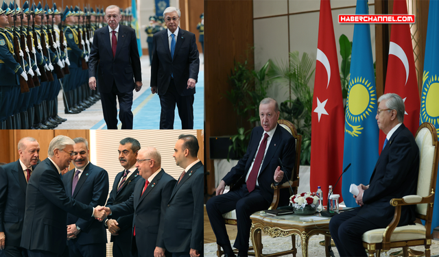 Cumhurbaşkanı Erdoğan, Kazakistan Cumhurbaşkanı Tokayev ile bir araya geldi