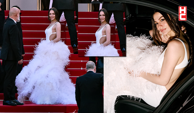 Cannes kırmızı halısında göz alıcı görünüm: Demet Özdemir büyüledi