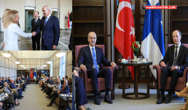 TBMM Başkanı Kurtulmuş, Finlandiya Parlamentosu Başkanı Halla-Aho ile görüştü