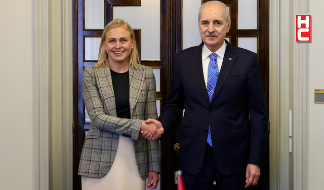 TBMM Başkanı Kurtulmuş, Helsinki'de Finlandiya Dışişleri Bakanı Elina Valtonen’i kabul etti