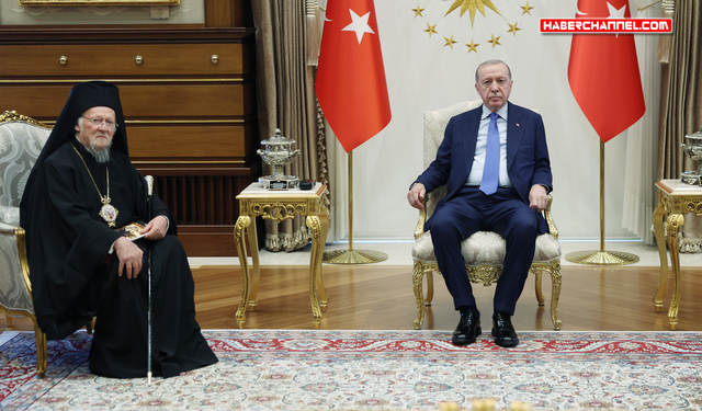 Cumhurbaşkanı Erdoğan, Fener Rum Patriği Bartholomeos ile görüştü
