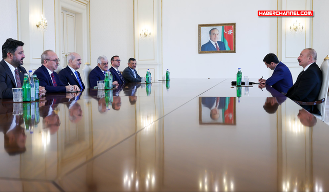 TBMM Başkanı Kurtulmuş, Azerbaycan Cumhurbaşkanı Aliyev tarafından kabul edildi