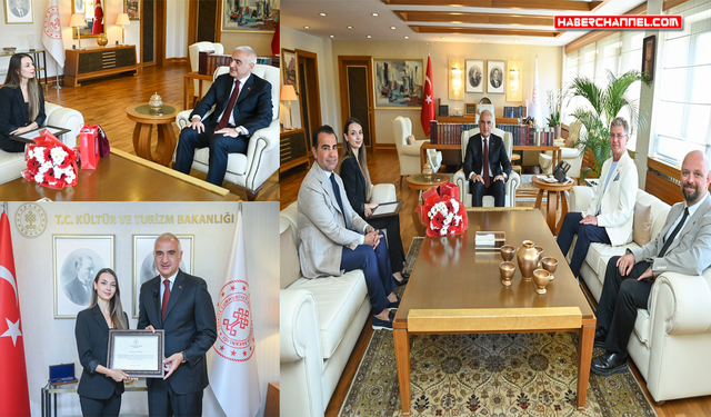 Bakan Mehmet Nuri Ersoy, Nilay Tahiroğlu ve Tan Sağtürk ile görüştü