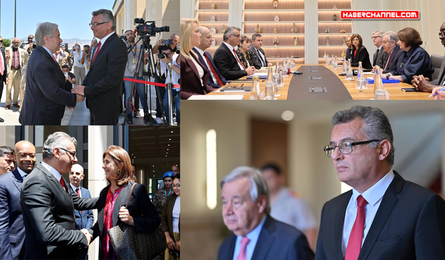 BM Genel Sekreteri Guterres, KKTC Cumhurbaşkanı Erhürman ile bir araya geldi