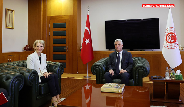 Bakan Ömer Bolat, Birleşik Krallık Büyükelçisi Jill Morris'i kabul etti