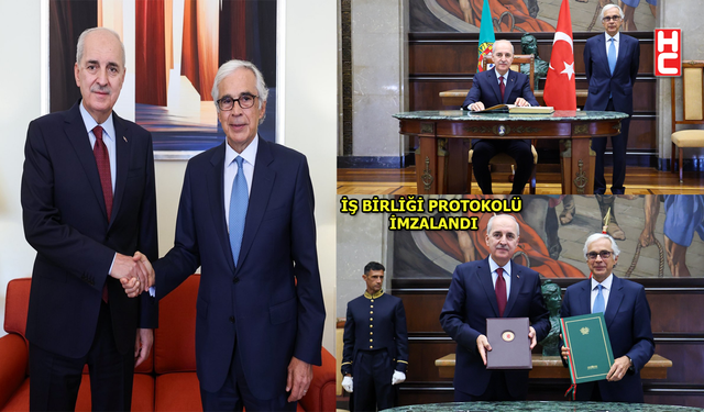 TBMM Başkanı Numan Kurtulmuş, Portekiz'de mevkidaşı Aguiar-Branco ile görüştü