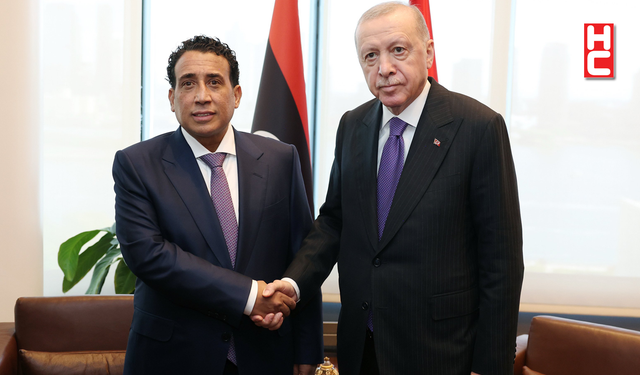 Cumhurbaşkanı Erdoğan, Libya Başkanlık Konseyi Başkanı Menfi’yi kabul etti