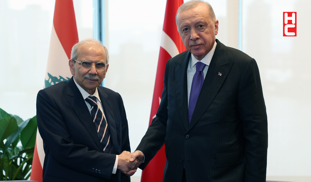 Cumhurbaşkanı Erdoğan, Türkevi'nde Lübnan Başbakanı Nevaf Selam ile görüştü
