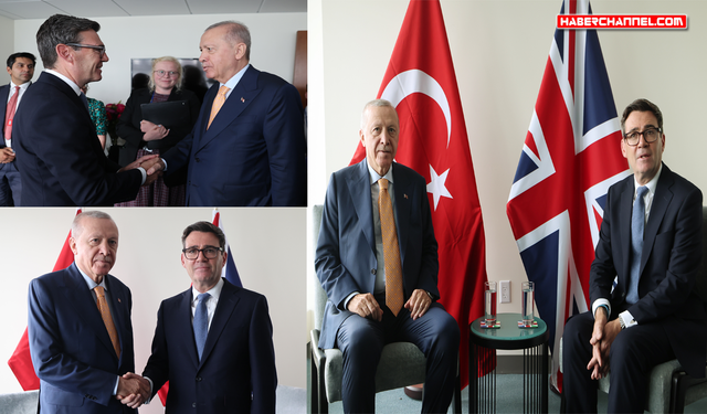 Cumhurbaşkanı Erdoğan, New York'ta İngiltere Başbakanı Andy Burnham ile görüştü