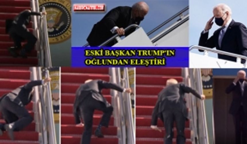 Joe Biden uçağa binerken 3 kez düştü...