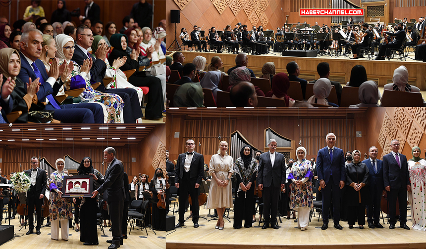 Emine Erdoğan, Filistin Gençlik Orkestrası ve CSO sanatçılarının 'Barış Konseri'ni izledi...
