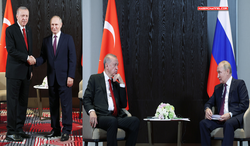 Cumhurbaşkanı Erdoğan, Semerkant'ta Rusya Devlet Başkanı Putin'le görüştü