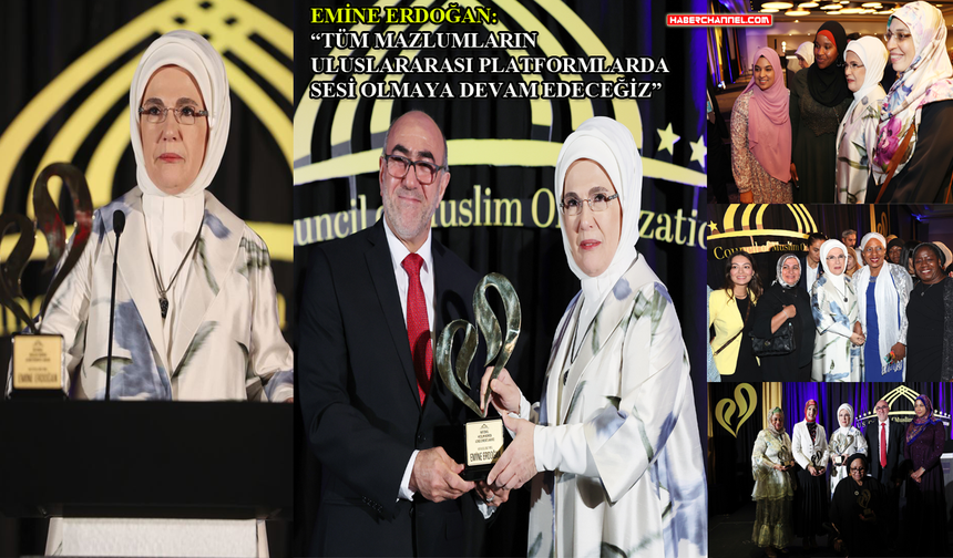 Emine Erdoğan, ABD'de 'Uluslararası Müslüman Kadınlar Başarı ve Topluma Katkı Ödülü'nü aldı...