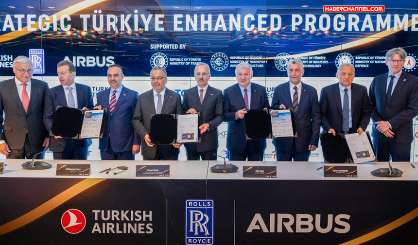 Türk Hava Yolları, Airbus ve Rolls-Royce ile stratejik iş birliği anlaşması imzaladı...