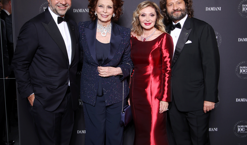 GIORGIO DAMIANI - SOPHIA LOREN - SILVIA DAMIANI - GUIDO DAMIANI 