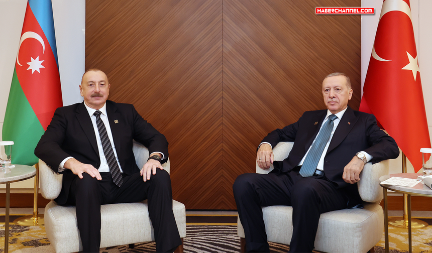 Cumhurbaşkanı Erdoğan, Kırgızistan'da İlham Aliyev ile görüştü