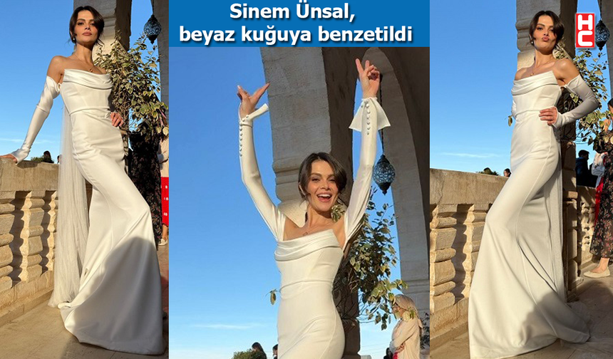 Uzak Şehir'in Alya'sı Sinem Ünsal, gelinliğiyle göz kamaştırdı