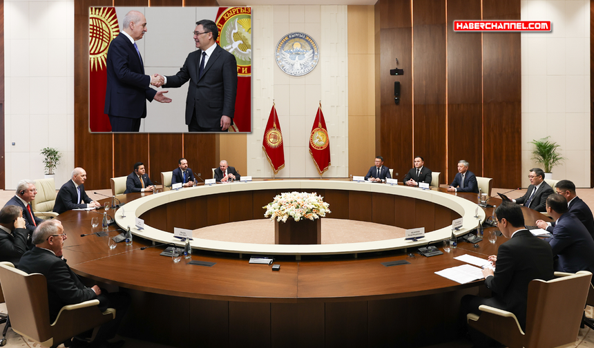Kırgızistan Cumhurbaşkanı Sadır Caparov, TBMM Başkanı Numan Kurtulmuş'u kabul etti