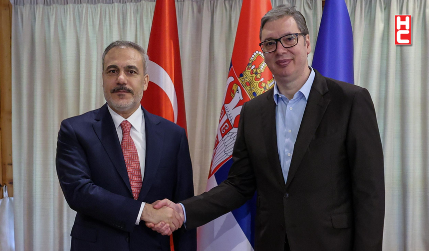 Bakan Hakan Fidan, Sırbistan Cumhurbaşkanı Aleksandar Vucic tarafından kabul edildi