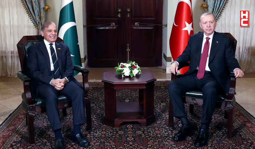 Cumhurbaşkanı Erdoğan, Pakistan Başbakanı Şahbaz Şerif'i kabul etti...