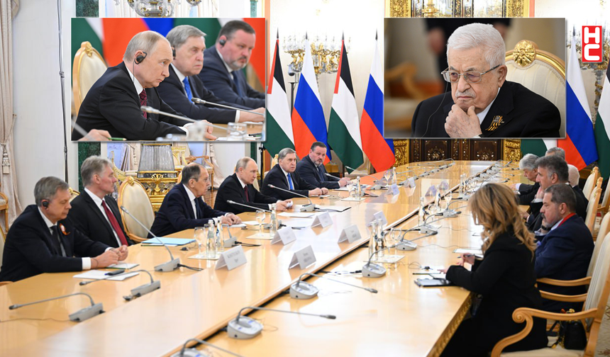 Rusya Devlet Başkanı Putin, Filistin Devlet Başkanı Abbas ile Kremlin'de görüştü