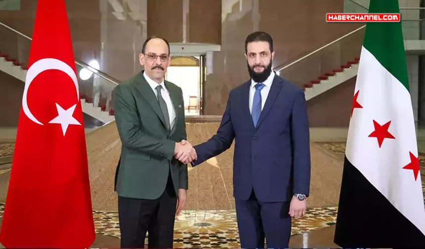 MİT Başkanı İbrahim Kalın, Suriye'de Cumhurbaşkanı Ahmed Şara ve heyetiyle görüştü