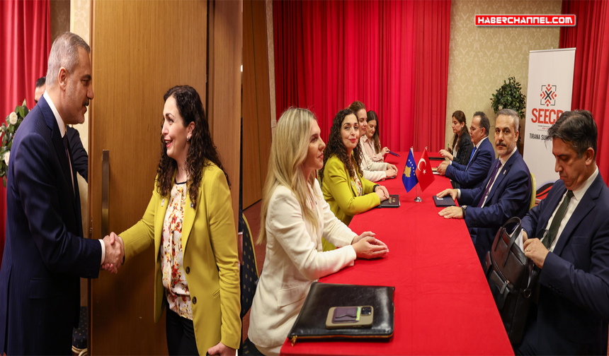 Bakan Hakan Fidan, Kosova Cumhurbaşkanı Vjosa Osmani-Sadriu ile görüştü