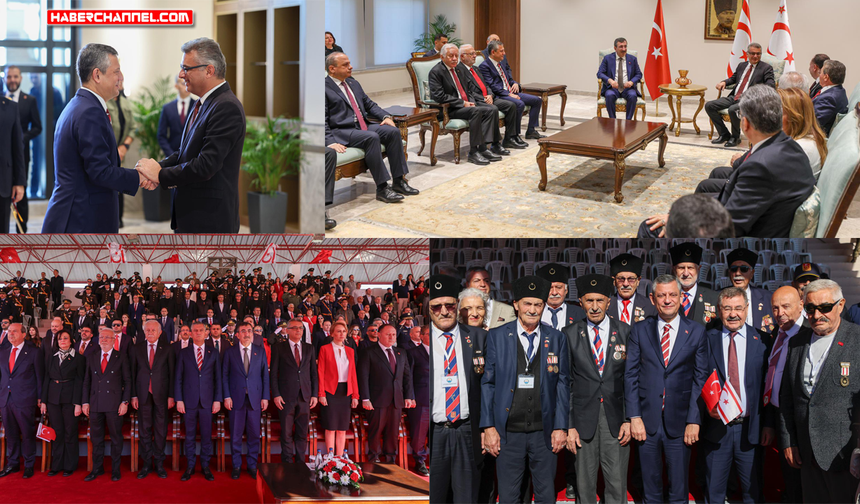 CHP Genel Başkanı Özel, KKTC'de düzenlenen törenlere katıldı...