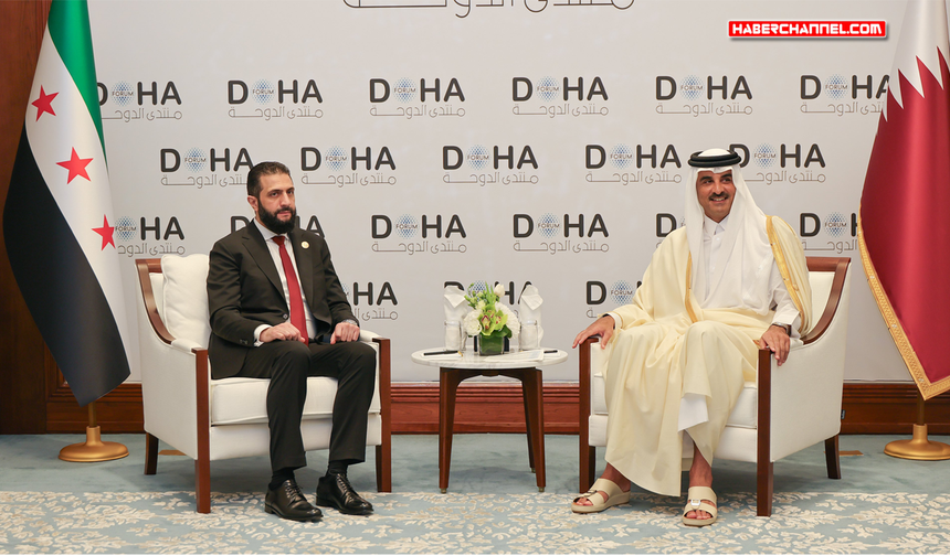 Suriye Cumhurbaşkanı Ahmed Şara, Doha'da Katar Emiri Al Sani ile görüştü