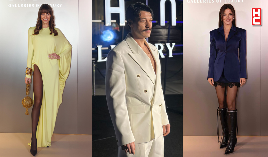 Dilan Çiçek Deniz, Hilal Altınbilek ve Kubilay Aka, Beymen Tersane aşılışında görüntülendi