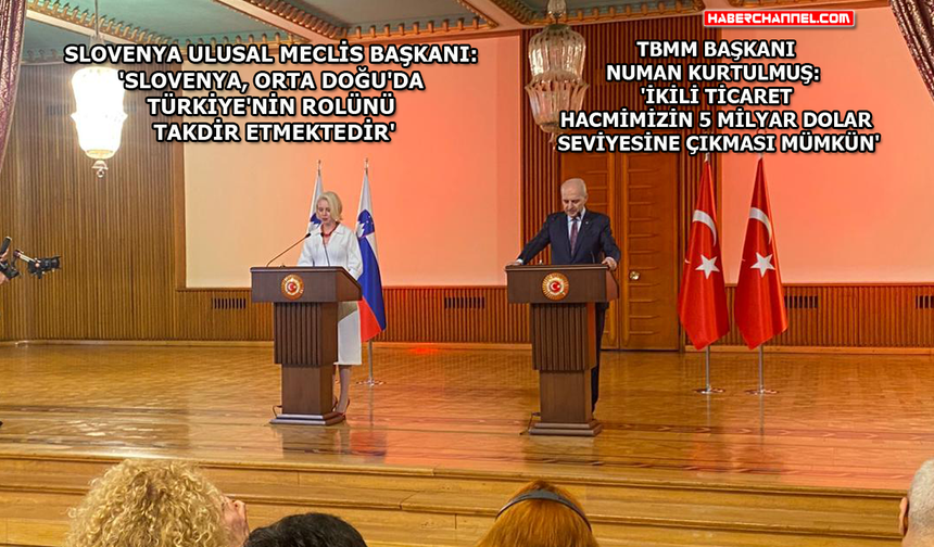 Numan Kurtulmuş, Urska Klakocar Zupancic ile basın toplantısı düzenledi