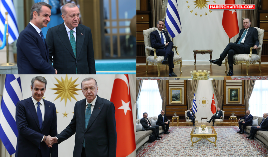 Cumhurbaşkanı Erdoğan, Yunanistan Başbakanı Kiryakos Miçotakis ile görüştü