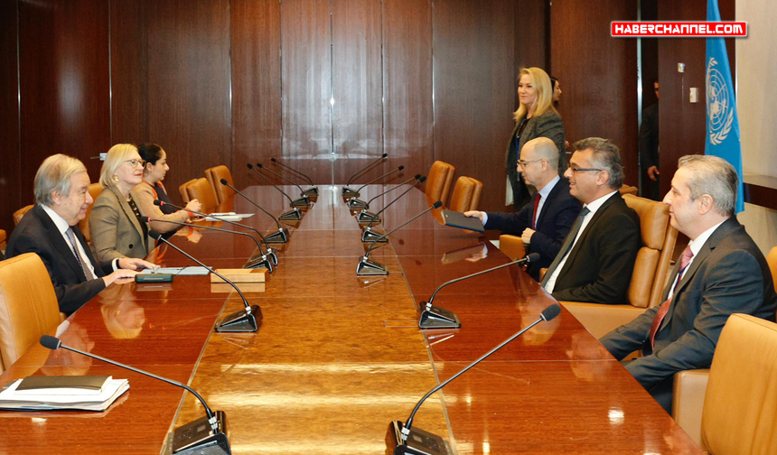 KKTC Cumhurbaşkanı Erhürman, New York'ta BM Genel Sekreteri Guterres ile görüştü