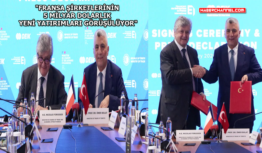 Bakan Ömer Bolat, Türkiye-Fransa JETCO İmza Töreni’nde konuştu