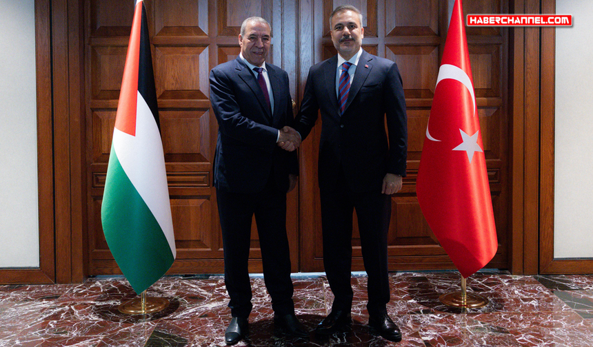Bakan Hakan Fidan, Filistin Devlet Başkan Yardımcısı Şeyh ile görüştü