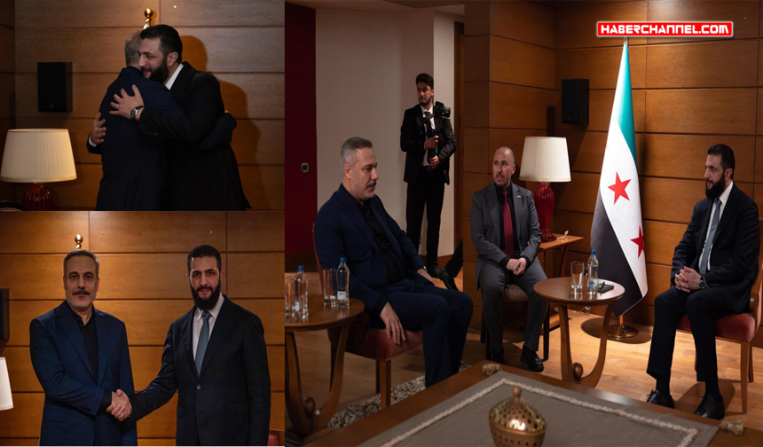 Suriye Cumhurbaşkanı Ahmed Şara, Bakan Hakan Fidan'ı kabul etti