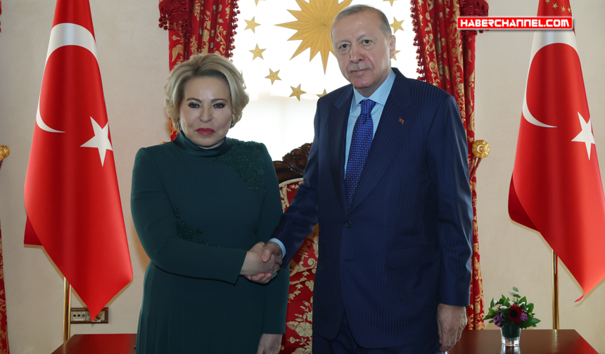 Cumhurbaşkanı Erdoğan, Rusya Federasyonu Meclis Başkanı Valentina Matviyenko'yu kabul etti