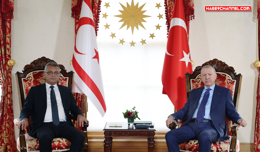 Cumhurbaşkanı Erdoğan, KKTC Cumhurbaşkanı Tufan Erhürman ile bir araya geldi